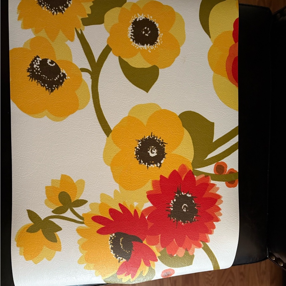 Floral Wall Art with Yellow and Red Flowers